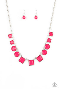 Paparazzi Necklace 💎 Tic Tac TREND - Pink