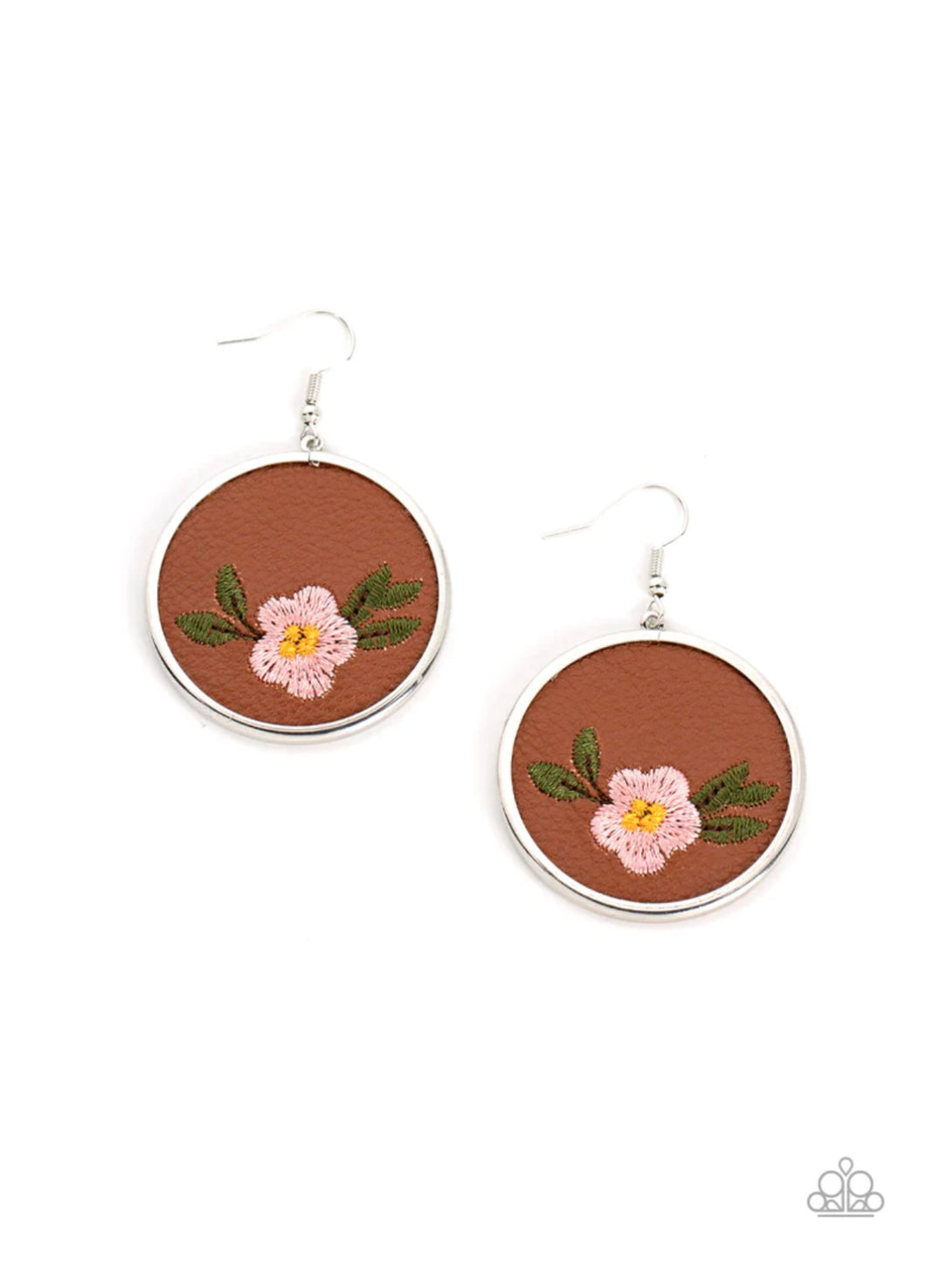 Paparazzi Prairie Patchwork- Pink Earrings