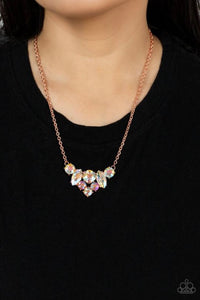 Lavishly Loaded - Copper IRIDESCENT Necklace