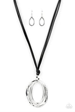 Load image into Gallery viewer, Long OVAL-due - Black Necklace
