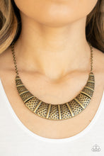 Load image into Gallery viewer, Paparazzi Necklace 💎 Metallic Mechanics - Brass Necklace
